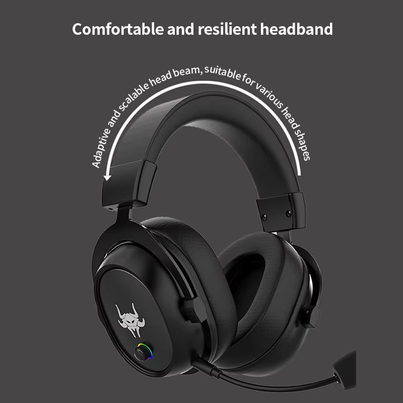 High-End 2.4G Wireless Overhead Sports Headphones with Bluetooth White Gaming Headset with Microphone Noise Canceling Headphones