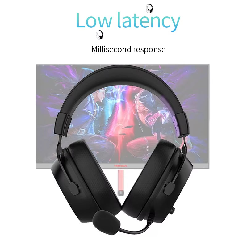 High-End 2.4G Wireless Overhead Sports Headphones with Bluetooth White Gaming Headset with Microphone Noise Canceling Headphones
