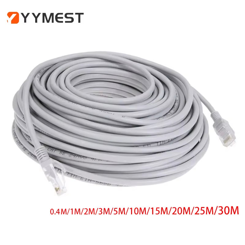 Cable Ethernet De Alta Velocidad Cat5E RJ45 Cable De Red LAN Enrutador De Ordenador Patch Cord,0.4M/1M/2M/3M/5M/10M/15M/20M/25M