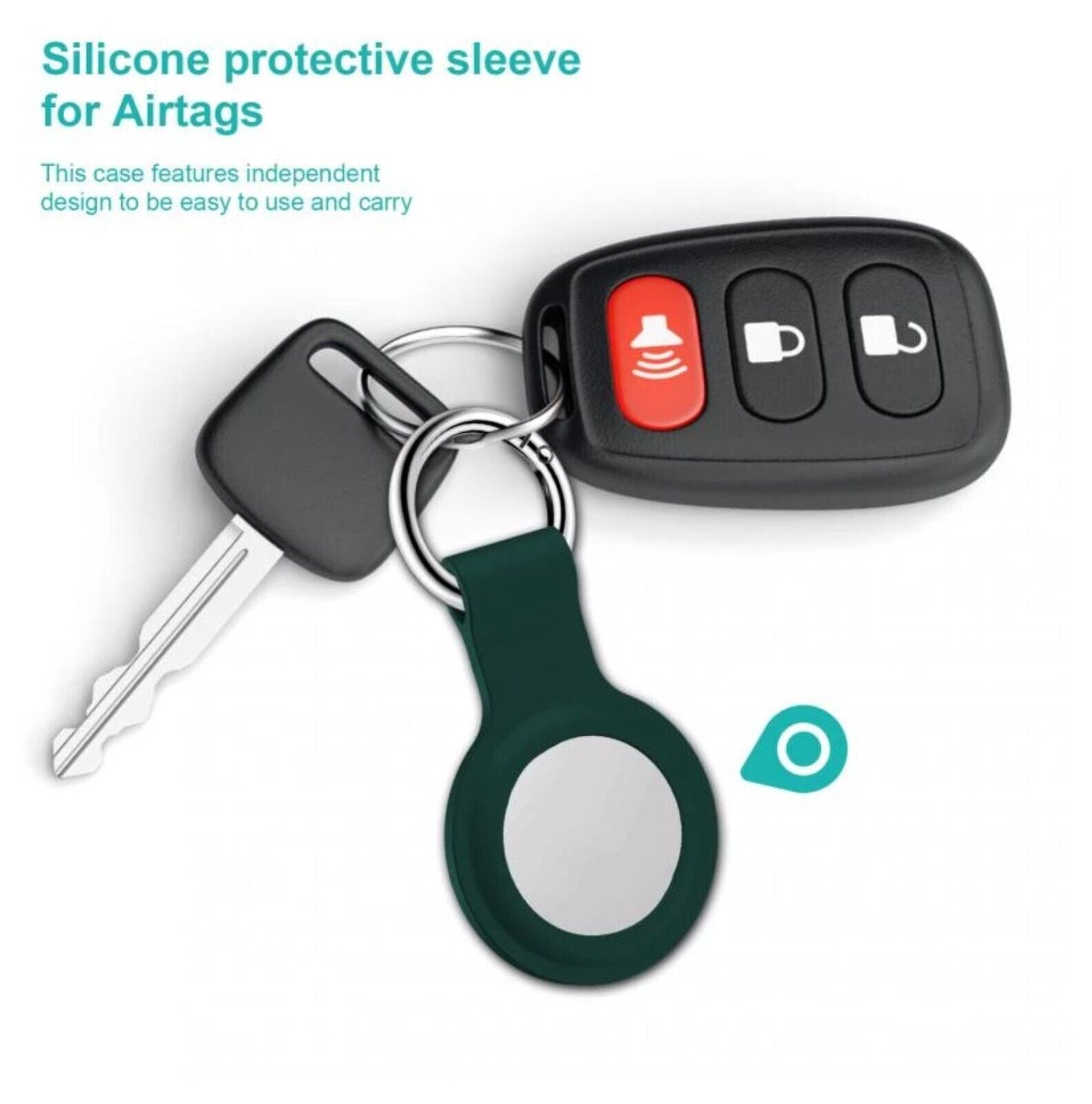 Airtag Locator Tracker Keyring anti Lost Apple Pet Case Silicone Clip Holder UK