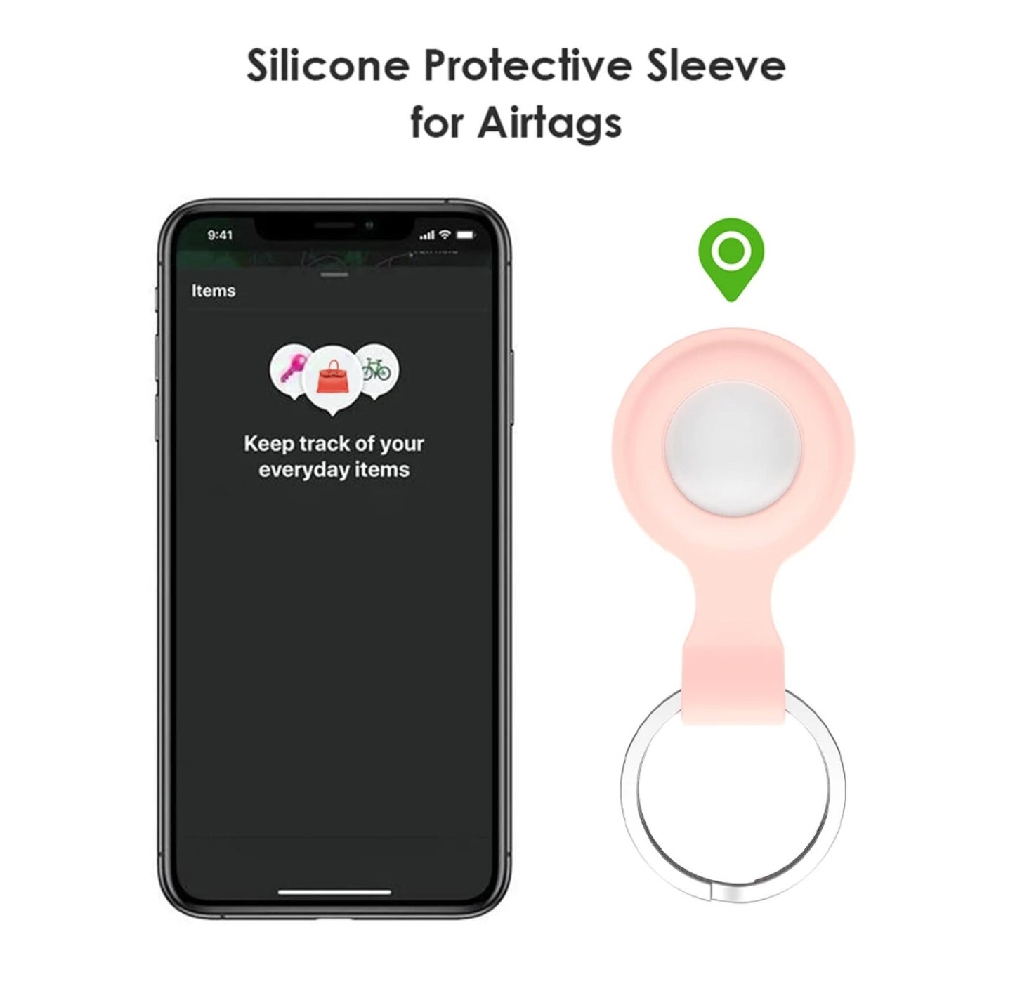 Airtag Locator Tracker Keyring anti Lost Apple Pet Case Silicone Clip Holder UK