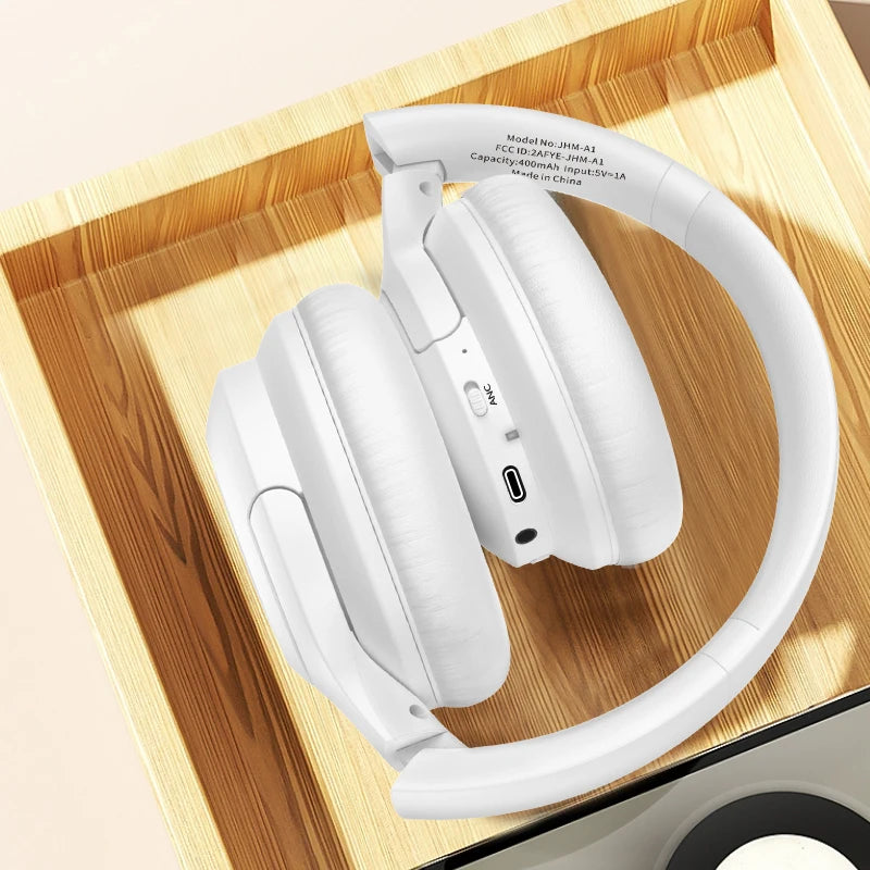 PARAMITA ANC Noise Canceling Headphones A1 Wireless Bluetooth Headphones BT5.3 400Mah Over-Ear Foldable for Sports Work Games